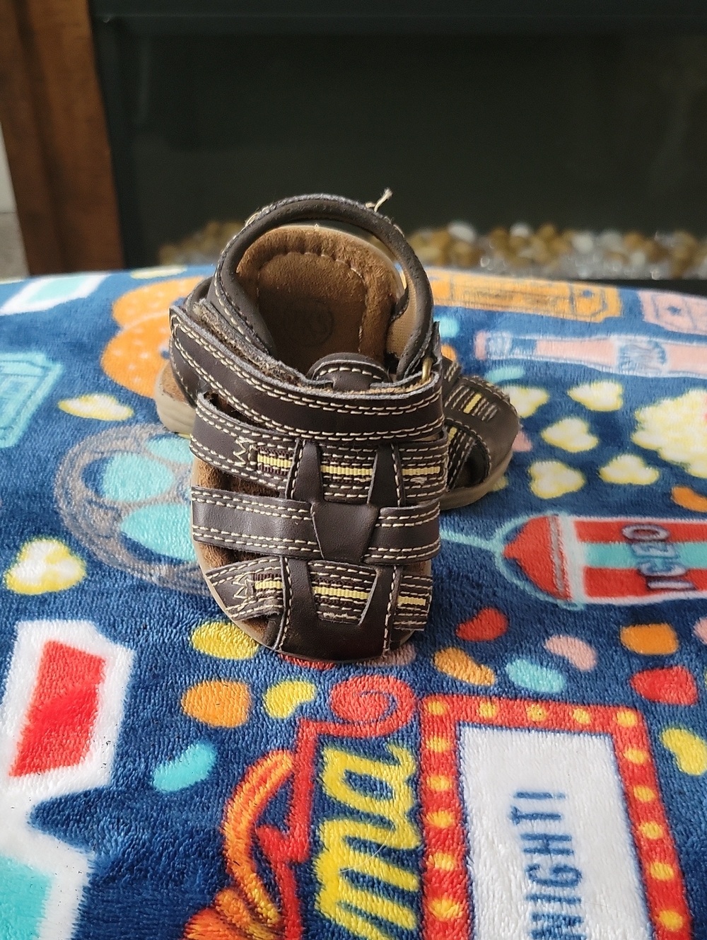 TKS boys' brown fisherman sandals
